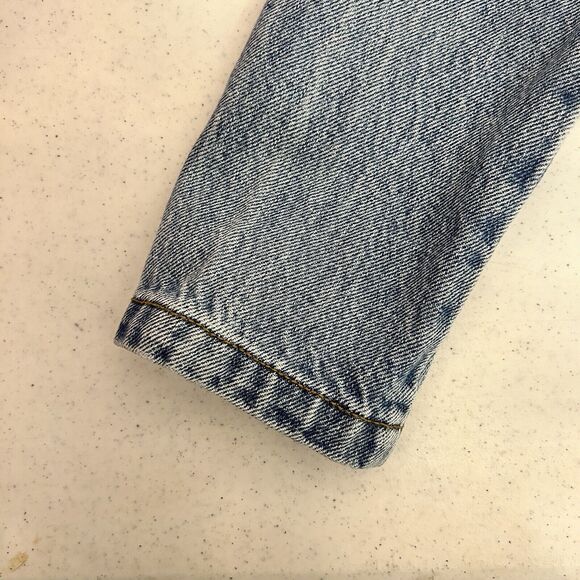 J. Galt Crop Jean Jacket Distressed Light Wash Denim Womens Small‎ Full Zip Blue - Picture 8 of 11